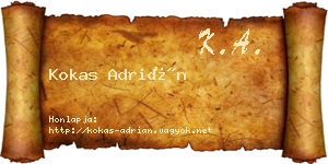 Kokas Adrián névjegykártya