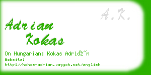 adrian kokas business card